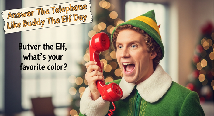 Answer The Telephone Like Buddy The Elf Day