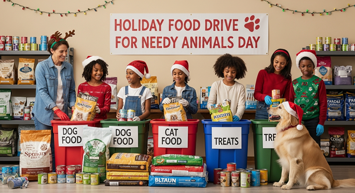 Holiday Food Drive for Needy Animals Day 2025 - Heartfelt Aid