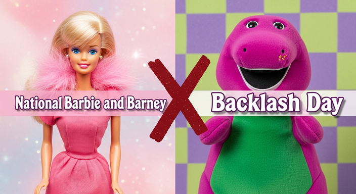 National Barbie and Barney Backlash Day 2025 - The Bold Rejection Power Move