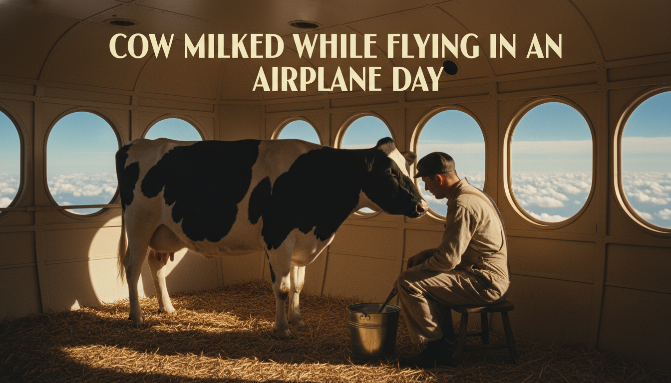 Cow Milked While Flying in an Airplane Day 2026 – Shocking Truth
